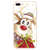 Case For iPhone 11 Pro Max 6 6S 7 8 Plus X XR 5 5S SE  Christmas New Year Deer TPU Cover