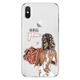 Girl Boss Black Brown Hair Queen High heels Case For iPhone 11