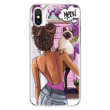 Girl Boss Black Brown Hair Queen High heels Case For iPhone 11