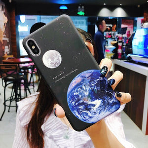 Moskado Aircraft Moon Phone Case For iphone 11 7 8 6s Plus X