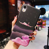 Moskado Aircraft Moon Phone Case For iphone 11 7 8 6s Plus X