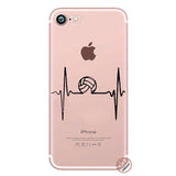 Volleyball Sports Soft Silicone Phone Shell Case for iPhone 11/ XR/ 8/ 7